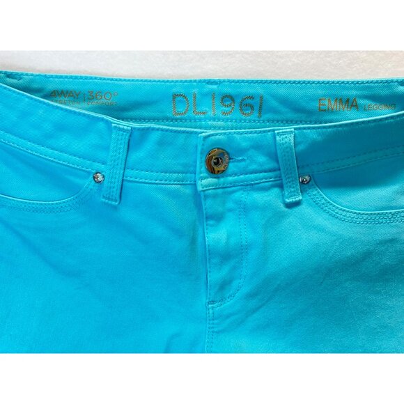 DL1961 Jeans Size 26 x 28 Emma Legging 4 Way Stretch Comfort Aqua Teal Skinny - Picture 5 of 7